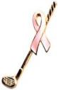 Golf club breast cancer pin