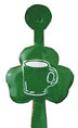Shamrock Clover Pin Button Litho Tab, St. Patricks Day