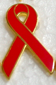 Red HIV/AIDS Awareness Pin