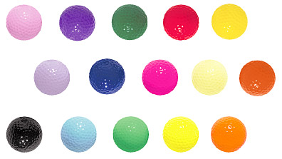 Colored golf balls
