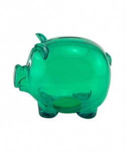 translucent piggy bank
