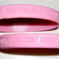 Pink Breast Cancer Awareness Silicone Bracelets