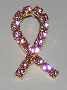 Rhinestone Ribbon Pin
