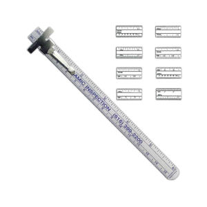 Stainless steel ruler with sliding pocket clip