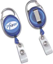 Carabiner Retractable Badge Holder