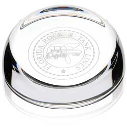 Custom Imprinted Crystal Paperweight
