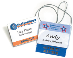 Name Tags with Elastic Cords