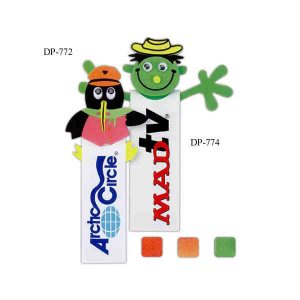 Sturdy magnetic vinyl bookmark with penguin design