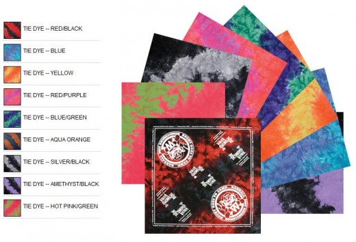 Imprinted Tie Dye Bandana