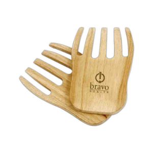 Salad servers made from rubberwood