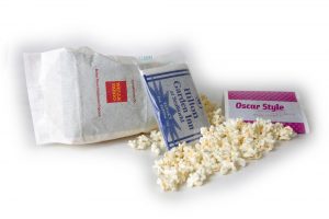 Imprinted microwave popcorn