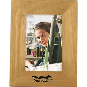 Imprinted rubberwood photo frame