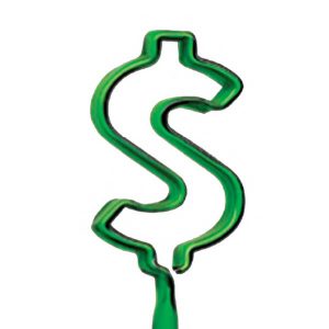 Promotional dollar sign pen