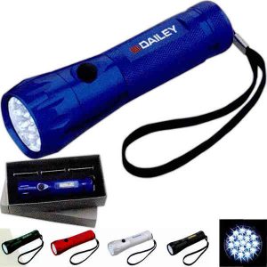 Promotional metal LED flashlight with hand rope