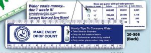 Imprinted Water Conservation Ruler
