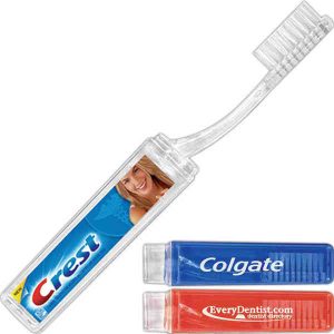 Imprinted Travel Toothbrush