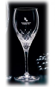 Custom Petal Cut Lead Crystal Wine Glass