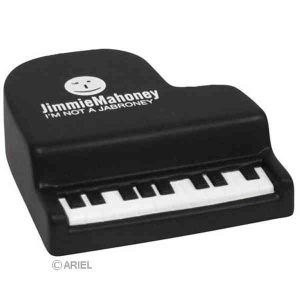 Imprinted Piano Shaped Stress Reliever