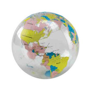 Imprinted Beach Ball Globe