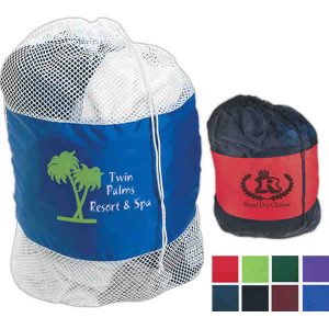 Imprinted Drawstring Mesh Laundry Bag