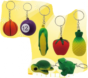 Custom Product Shaped Stress Reliever Key Chain