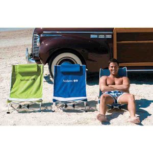 Imprinted beach backpack chair
