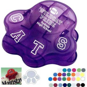 Imprinted Paw Print Bag Clip