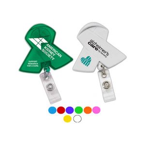 Imprinted Awareness Ribbon Badge Clip