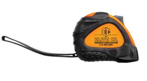 Imprinted 16 foot neon orange tape measure