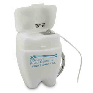 Tooth Shaped Floss Keychain