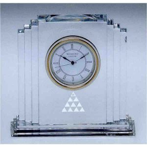 Crystal Desk Clock Award