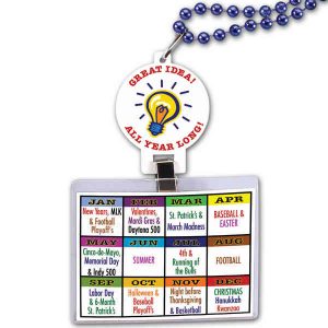 Mardi Gras Necklace Badge Holder