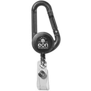 Black Carabiner Badge Holder