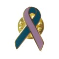 Lavender &Teal Awareness / Support Ribbon Lapel Pin
