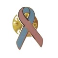 Light Pink & Light Blue Awareness / Support Ribbon Lapel Pin