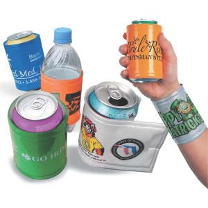 Can Cooler & Reflective Wristband Combo