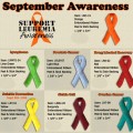 September Awareness Ribbon Sticker back Appliques