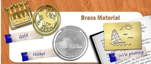Solid Metal Brass Bookmarks