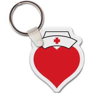 Nurse Hat Heart Shaped Keytag