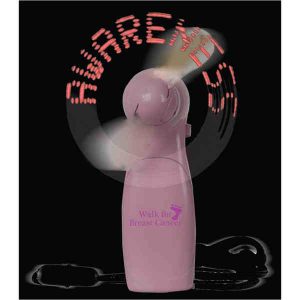 Lighted Pink Message Fan