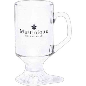 Clear Glass Footed Coffee Mug