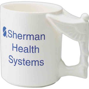 Caduceus Shaped Handle Mug