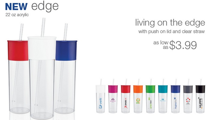 Edge Tumbler with Straw