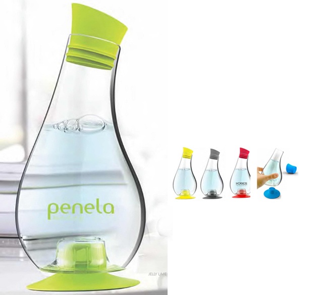 Stuck on You Glass Water Vessel with Silicone Bottom