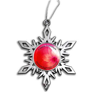 Nickel Finish Snowflake Ornament