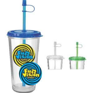 Tumbler with Animated Circle Patch Insert
