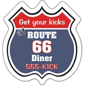 Road Sign Shaped Magnet
