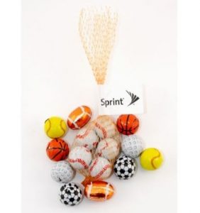Sports Themed Wrapped Chocolates