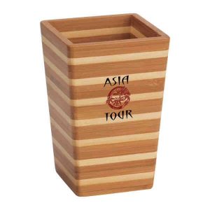 Bamboo Striped Pen Holder