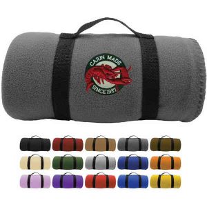 Fleece Blanket with Matching Trim